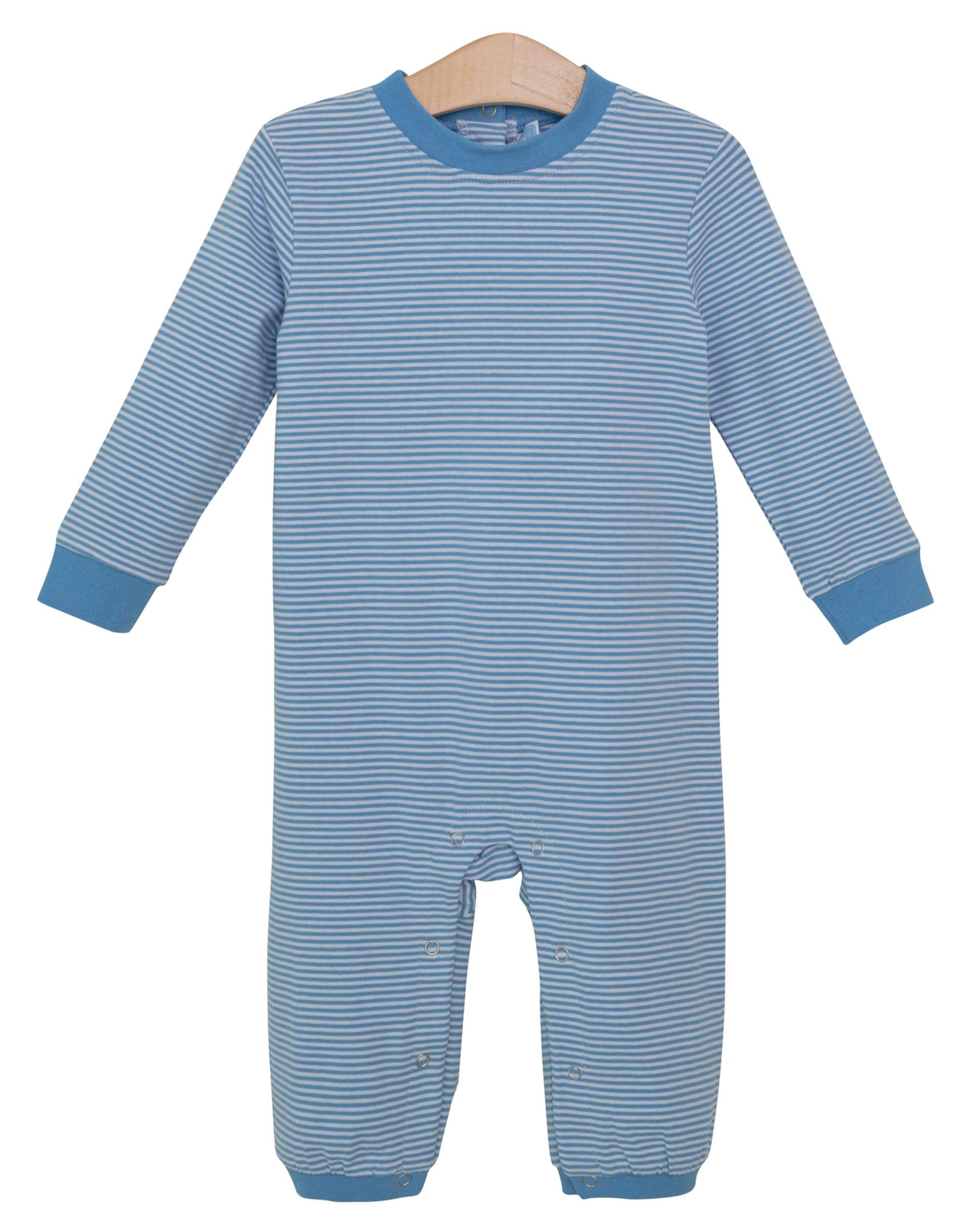 Trotter Street Kids TSF25 Miller Romper Cornflower Blue Stripe