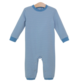 Trotter Street Kids Miller Romper Cornflower Blue Stripe