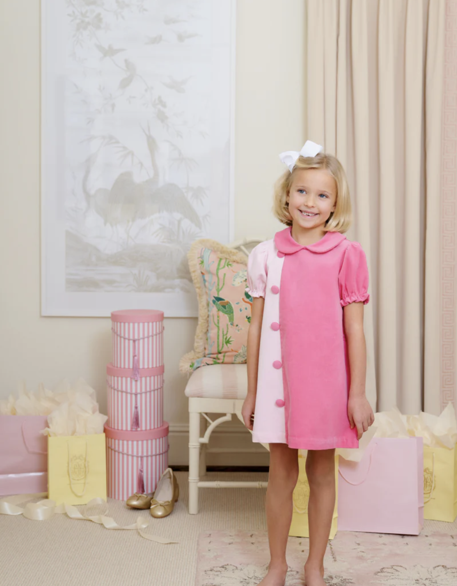 TBBC Blaire Button Dress Palm Beach Pink  Romany Rose