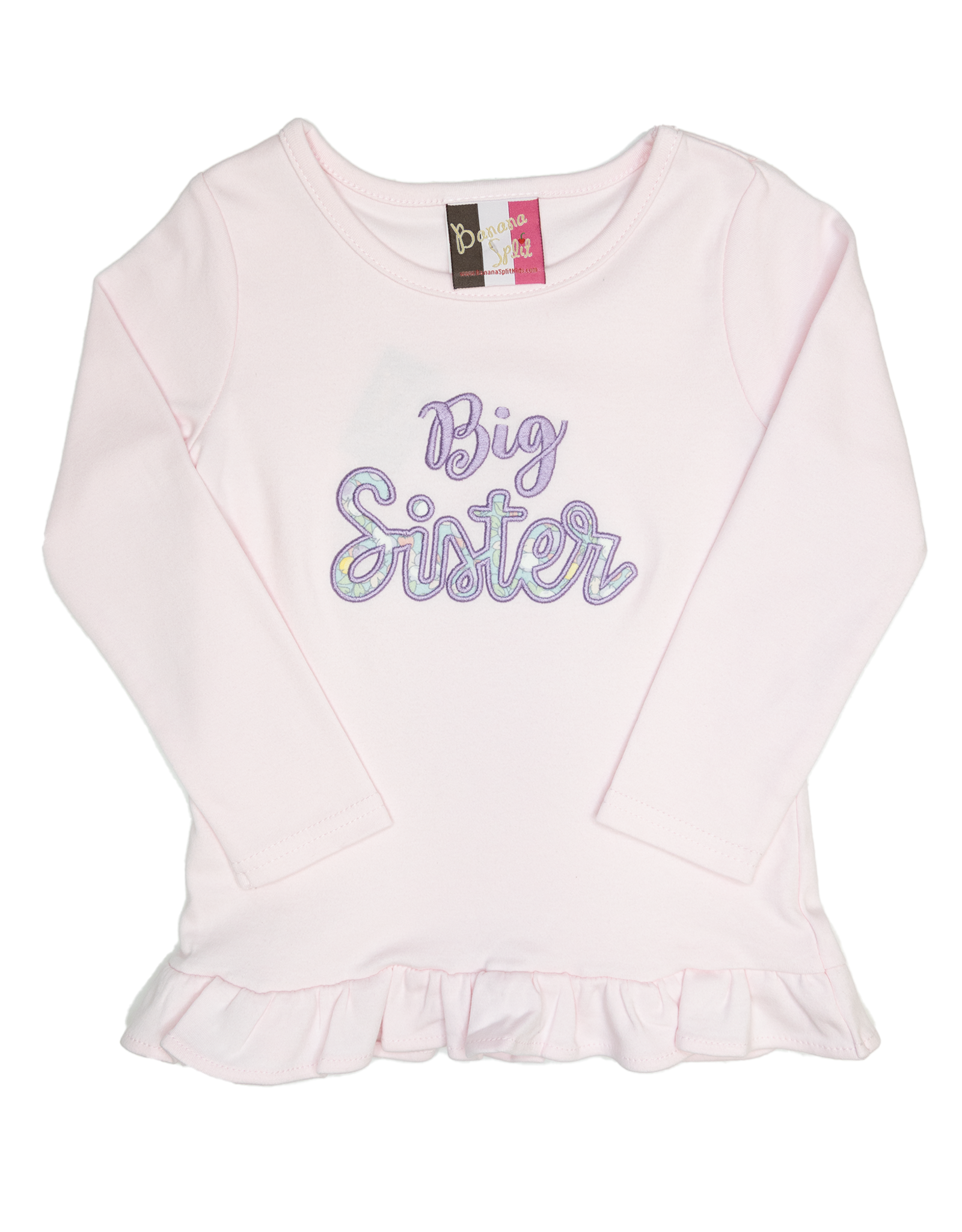 Banana Split 329 Big Sister Applique Shirt