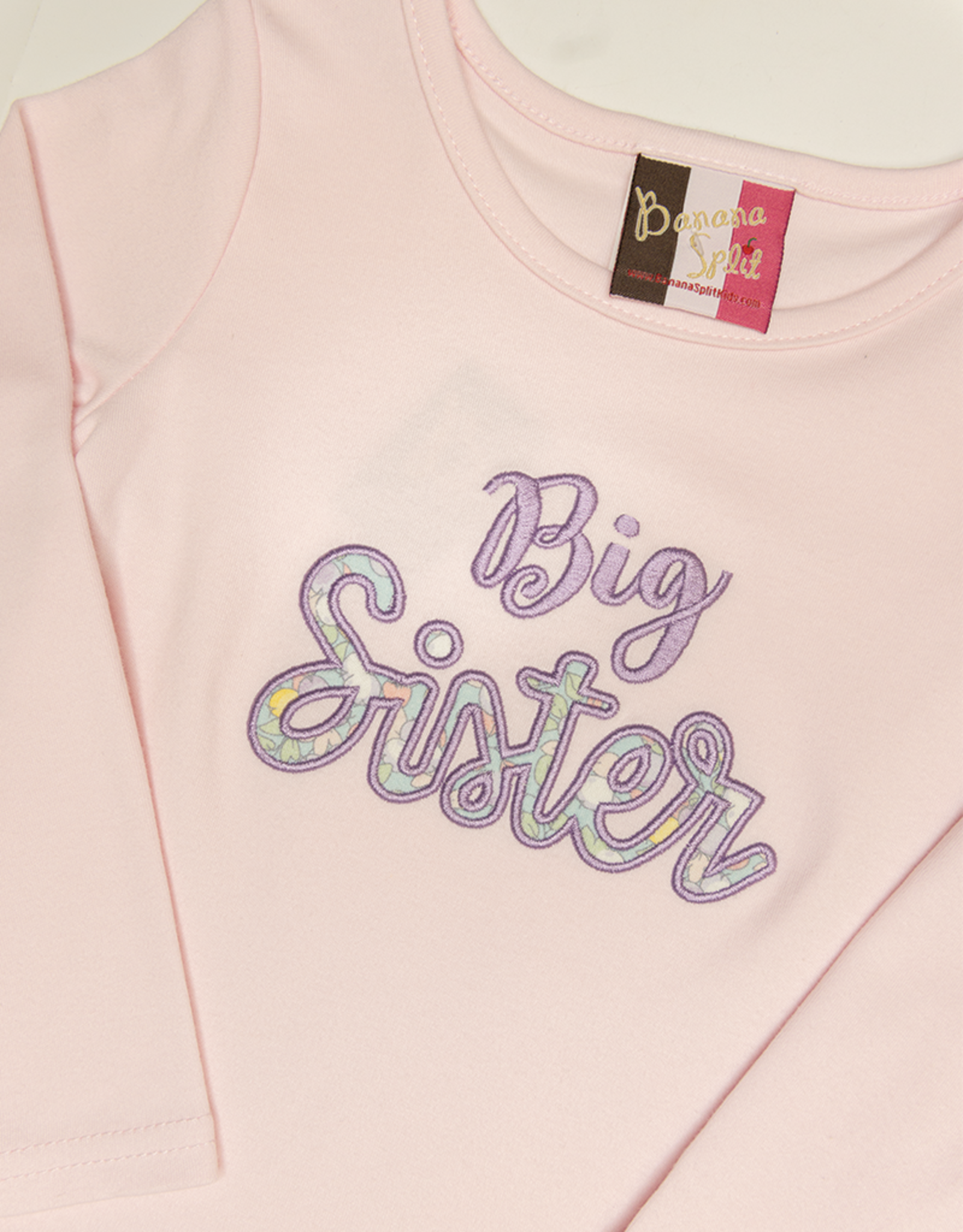 Banana Split 329 Big Sister Applique Shirt