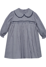 Baby Sen BS926D Haven Navy Windowpane Dress