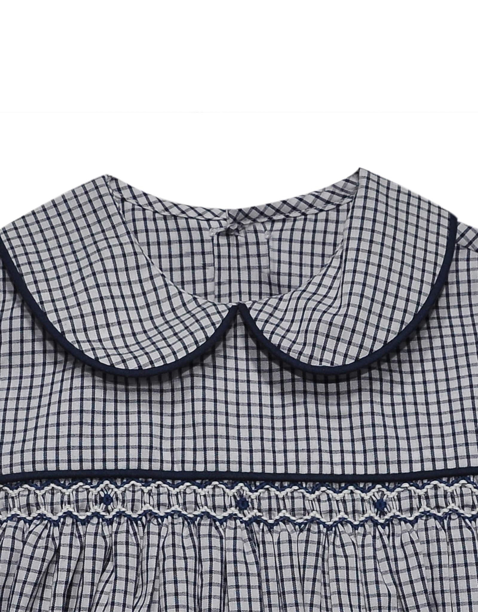 Baby Sen BS926D Haven Navy Windowpane Dress