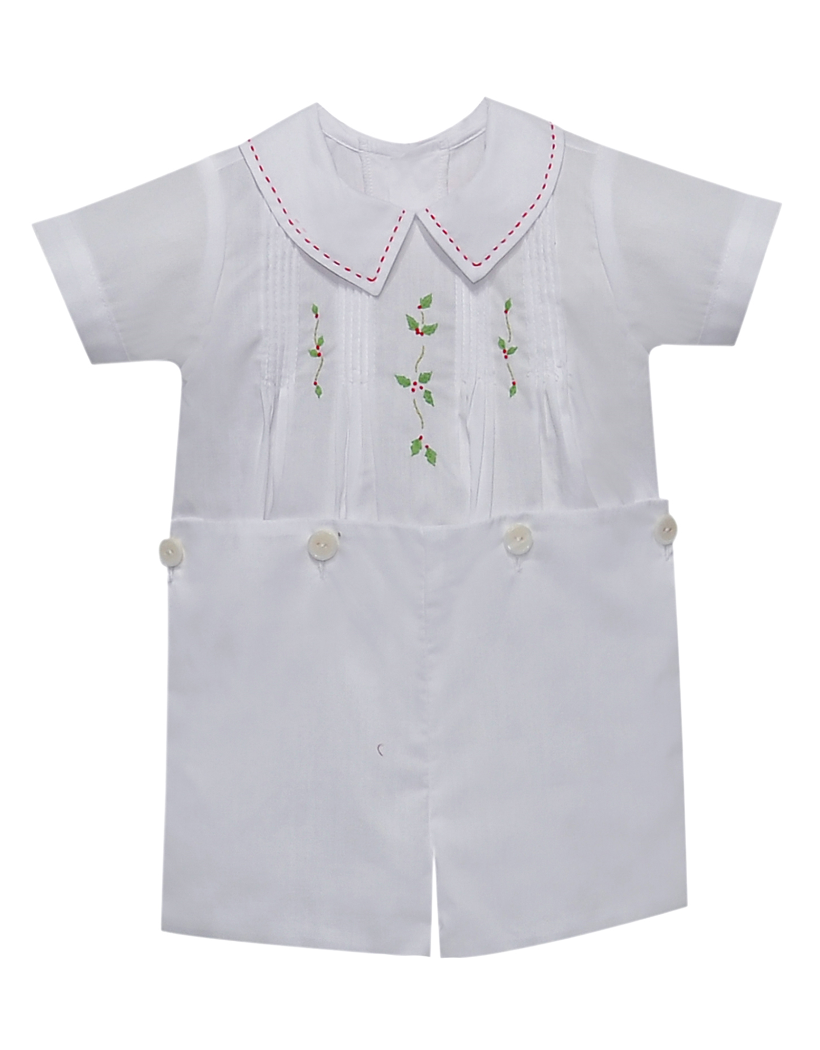 Baby Sen BS905BO White Boy Button on Suit Hollies
