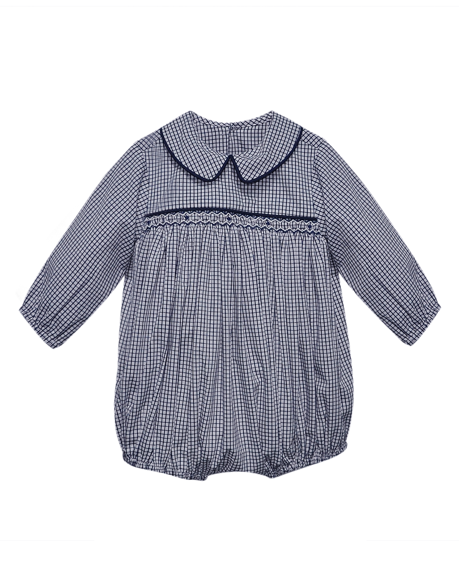 Baby Sen BS926BB Haven Navy Windowpane Bubble