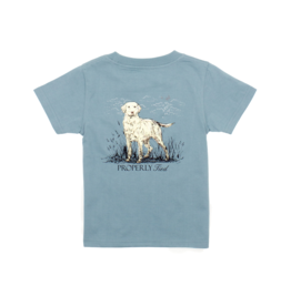Properly Tied Short Sleeve Tee Steel Blue Labrador