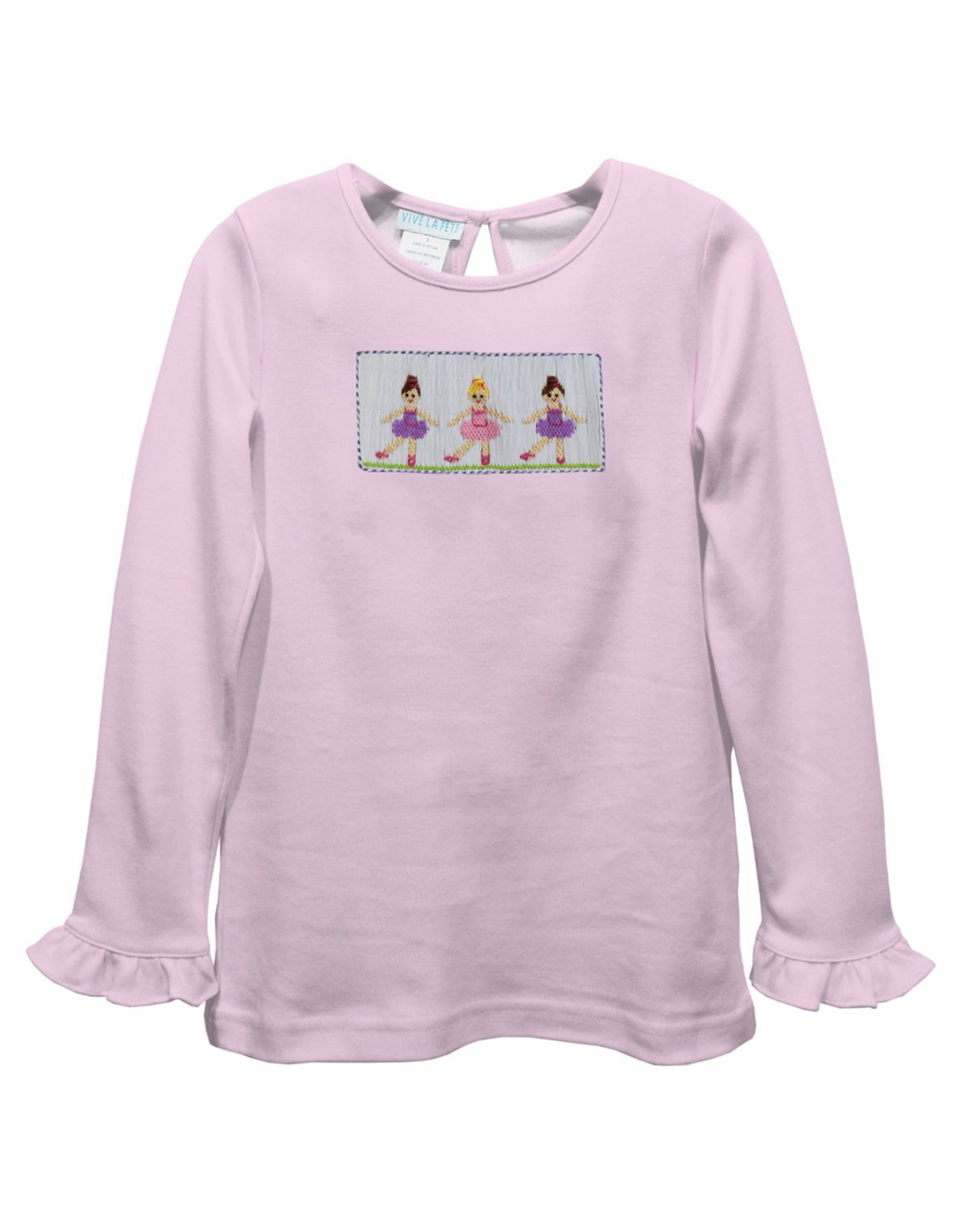 Vive la Fete VFF25 Pink Ballerina Smocked Shirt