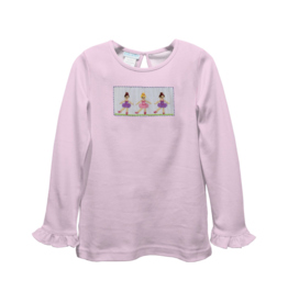 Vive la Fete Pink Ballerina Smocked Shirt