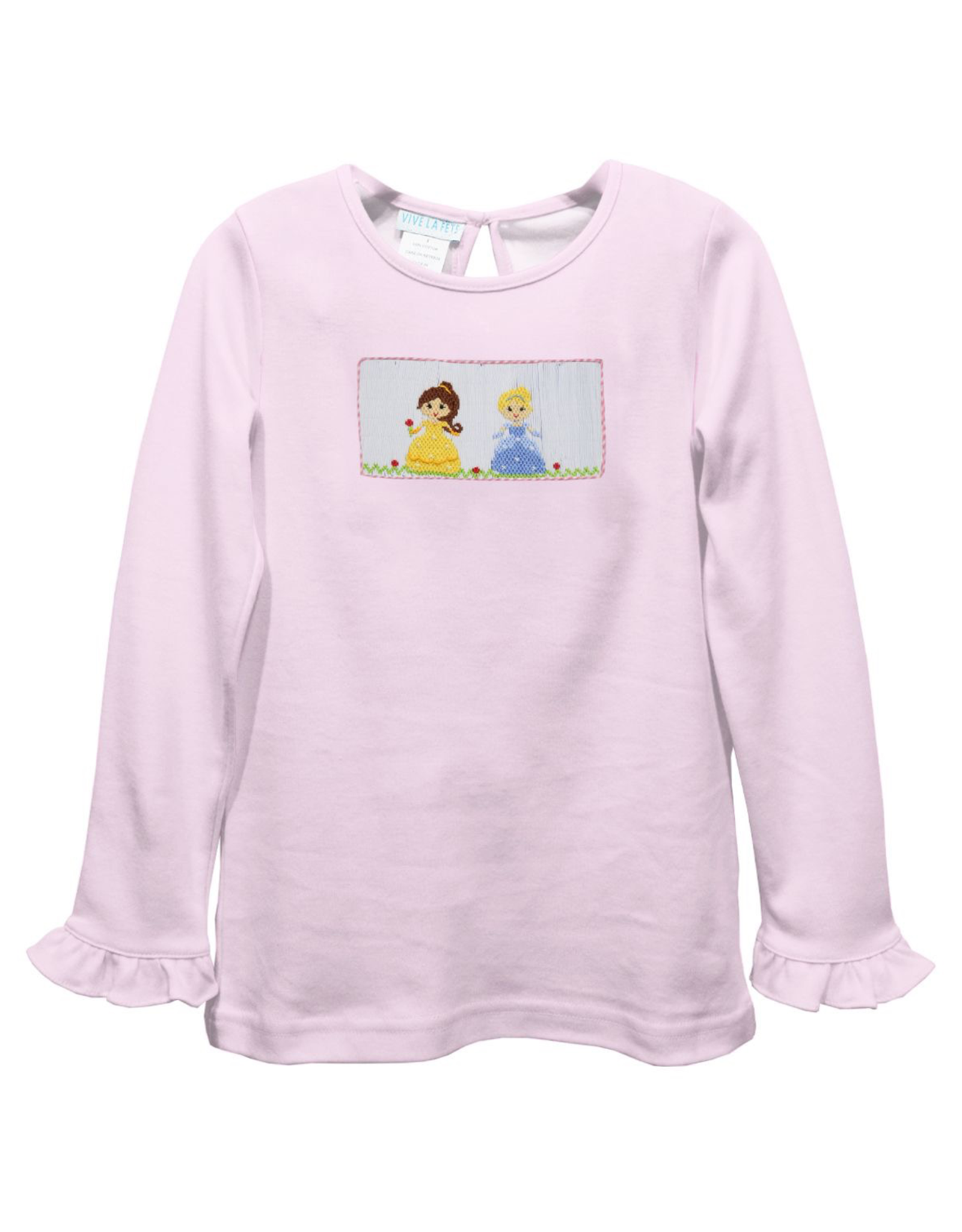 Vive la Fete VFF25 Pink Princess Ruffle Smocked Shirt