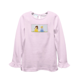 Vive la Fete Pink Princess Ruffle Smocked Shirt