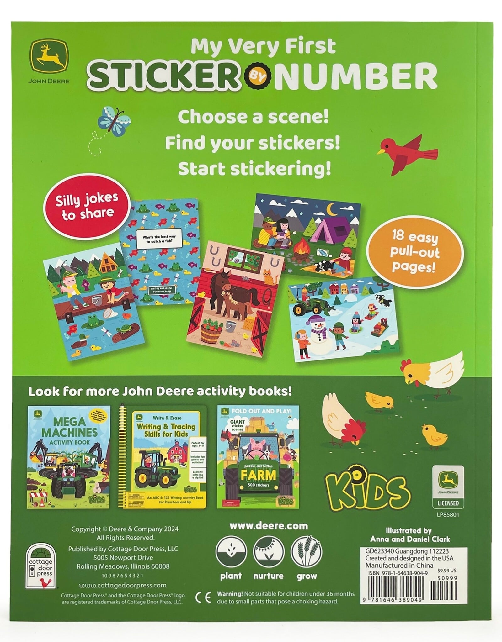 Cottage Door Press Sticker By Number John Deere Kids Farm & Friends