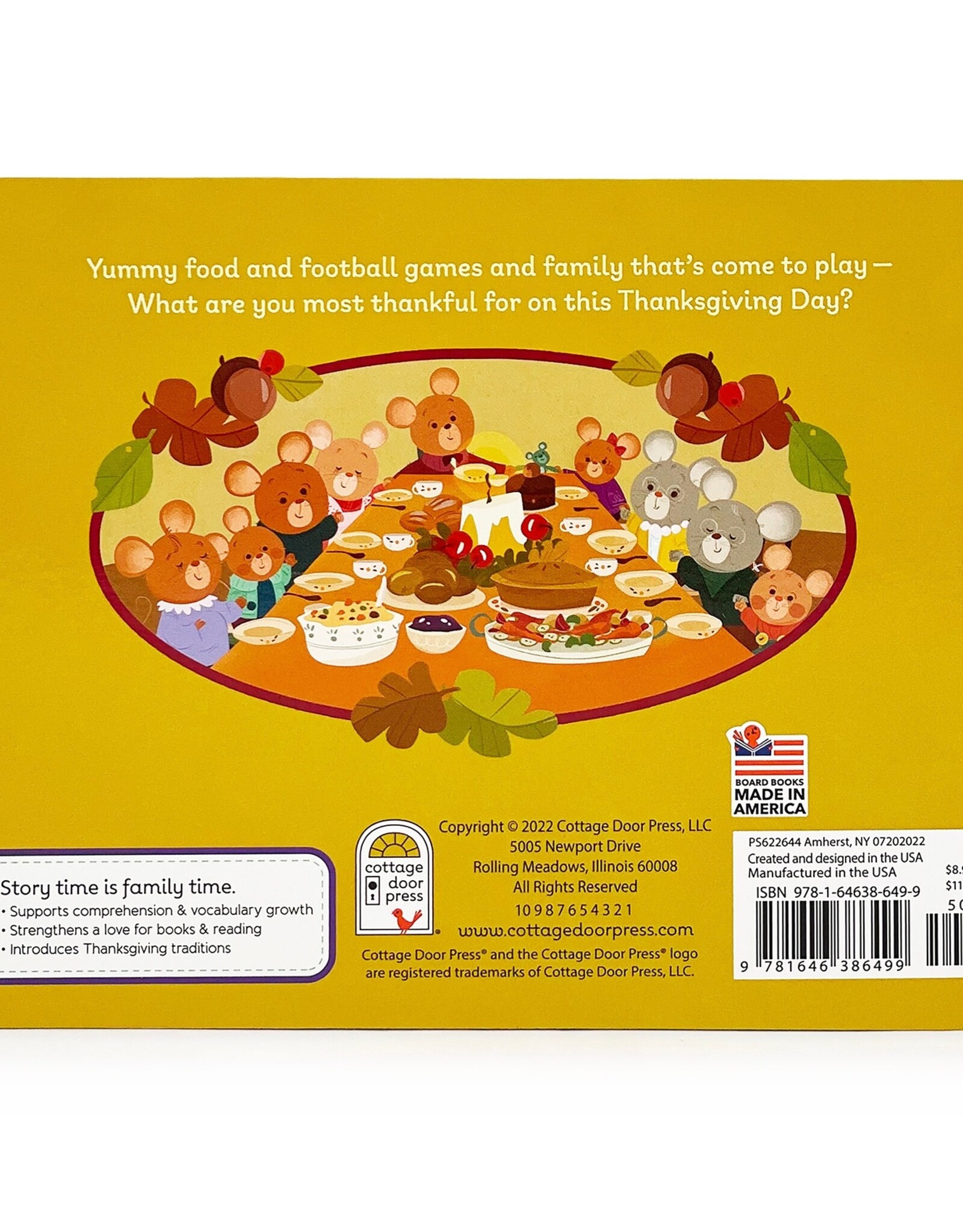 Cottage Door Press Thankful Thanksgiving board book