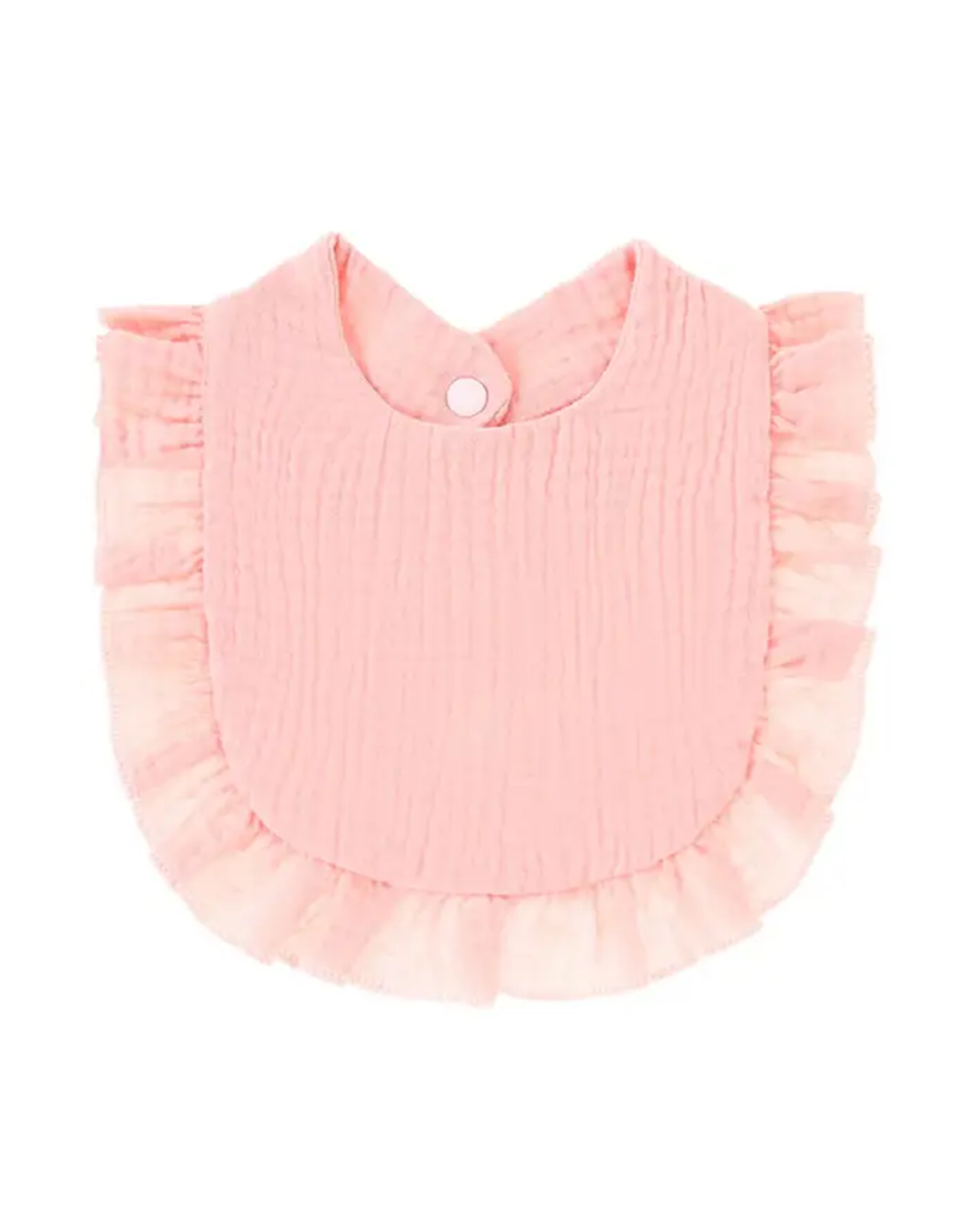 Zsa Zsa & Lolli ZZL Muslin Ruffle Bib Pink