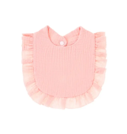 Zsa Zsa & Lolli Muslin Ruffle Bib Pink
