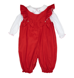 Petit Ami Red Corduroy Longall/Shirt