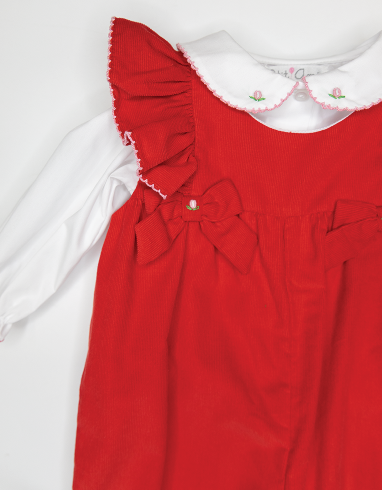 Petit Ami 2187 Red Corduroy Longall/Shirt