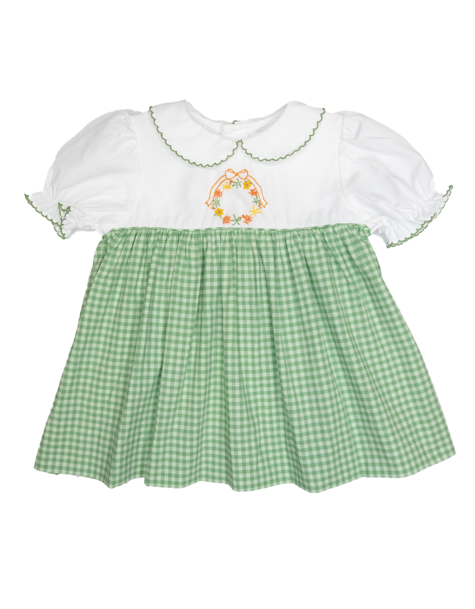 Petit Ami 2-3-4328 Green Wreath Dress