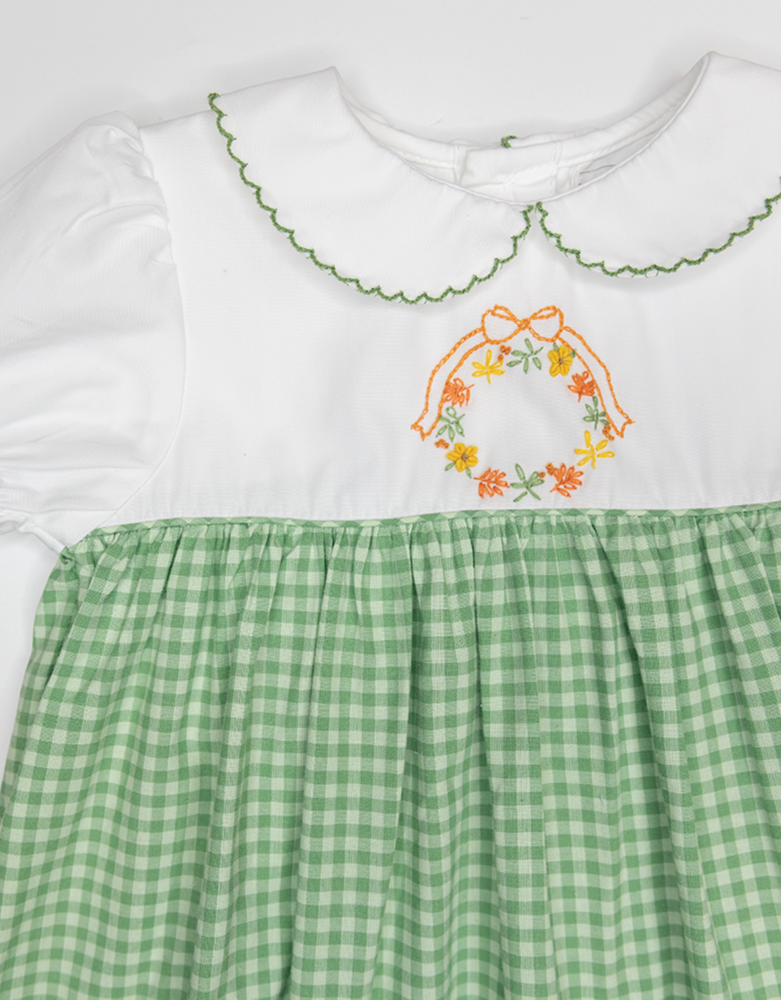 Petit Ami 2-3-4328 Green Wreath Dress