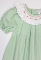 Petit Ami 2-3-4329 Green Gingham Smocked Collar Dress