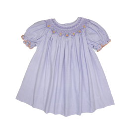 Petit Ami Lavender Gingham Bishop Dress