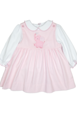 Petit Ami 2-3332 Pink Elephant Corduroy Jumper/Shirt