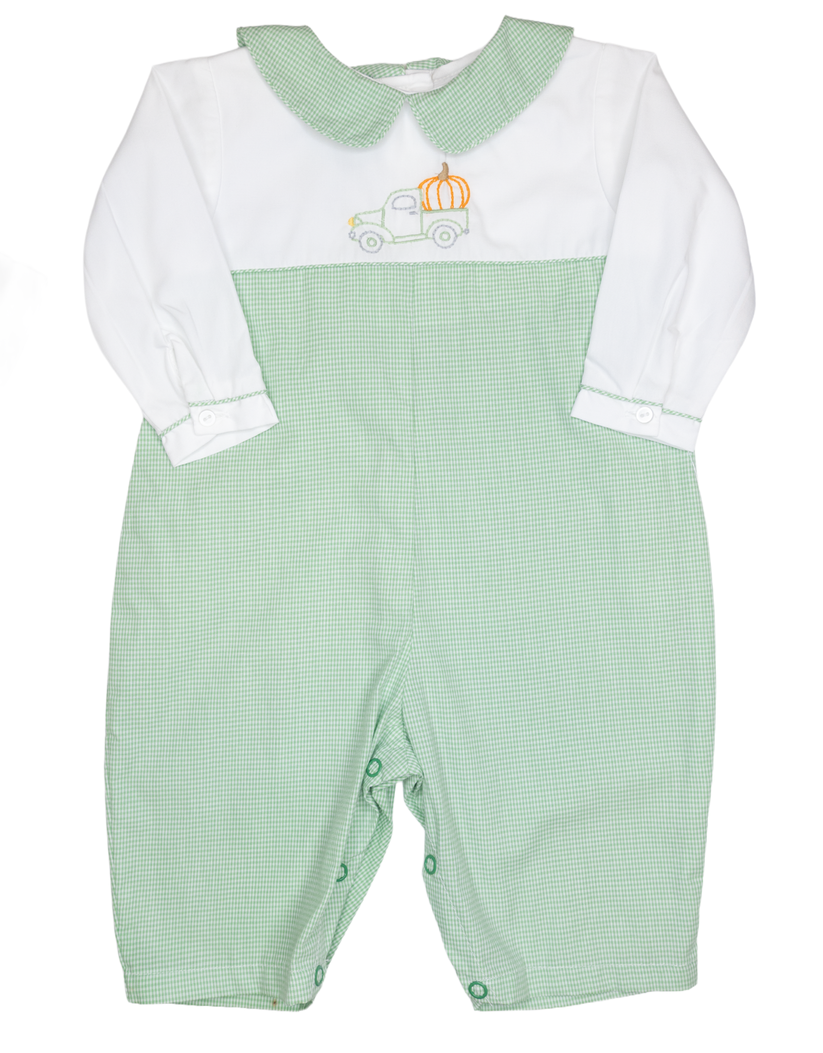 Petit Ami 2-3829 Green Pumpkin Tractor Longall