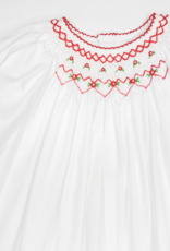 Petit Ami 2337 White/Red Smocked Bishop Dress