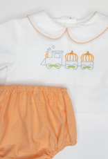 Petit Ami 1825 Orange Pumpkin Train Diaper Set