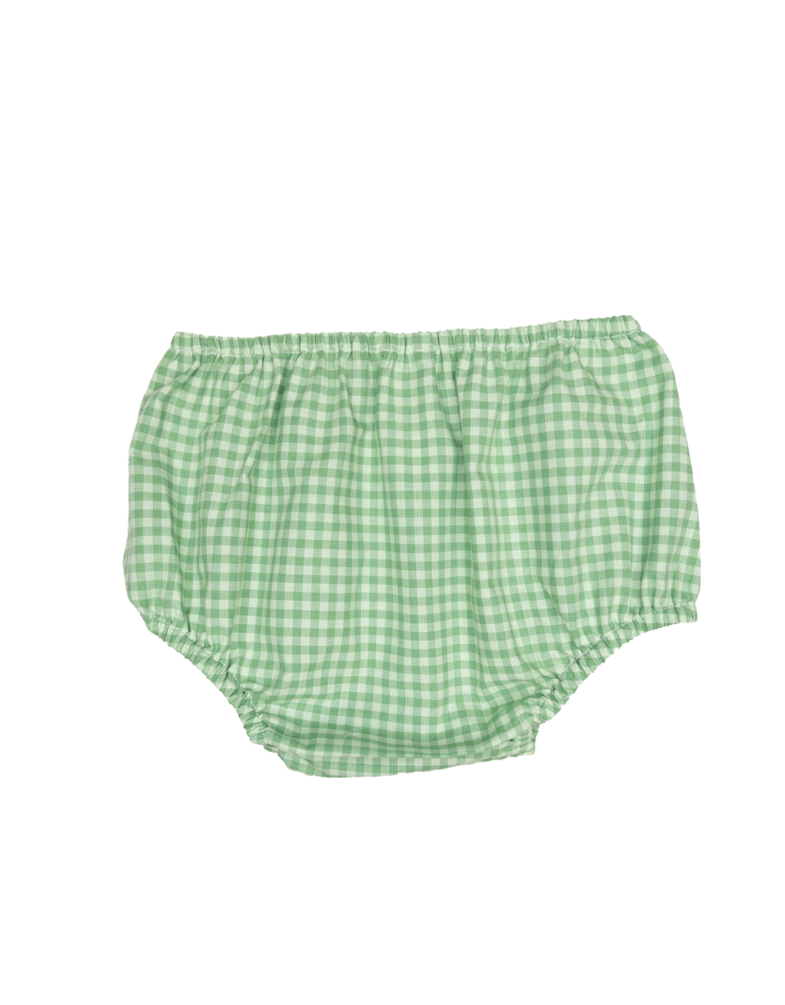 Petit Ami 1828 Green Gingham Fall Crane Diaper Set