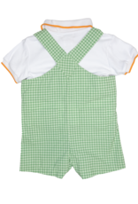 Petit Ami 2-3828 Green Fall Crane Shortall/Shirt