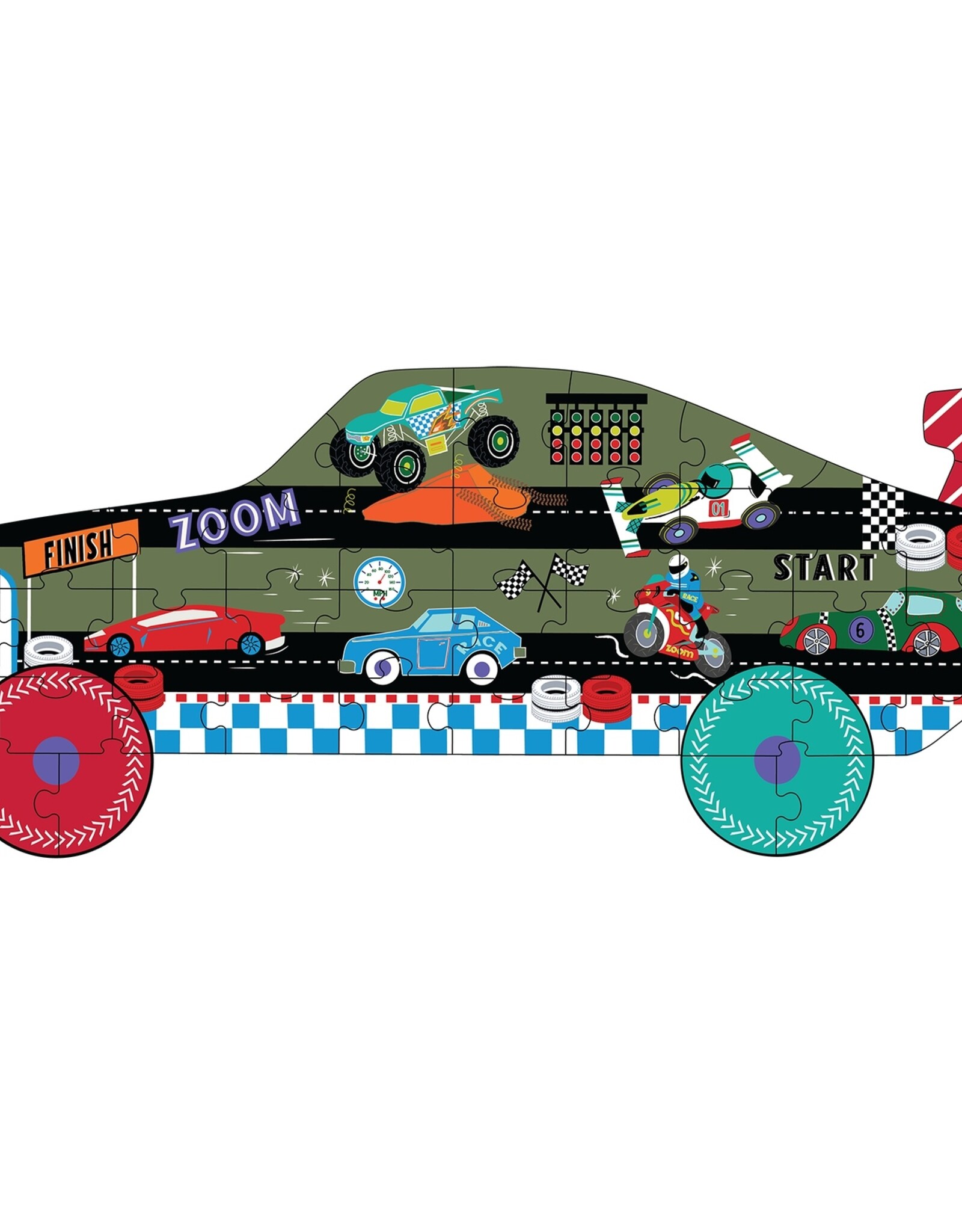 Floss and Rock Racing Cars 40pc Puzzle