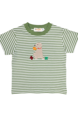 Luigi F25 SS Shirt Green Stripe Lab w/leaves
