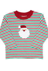Luigi F25 LS Shirt Green Red Stripe Santa
