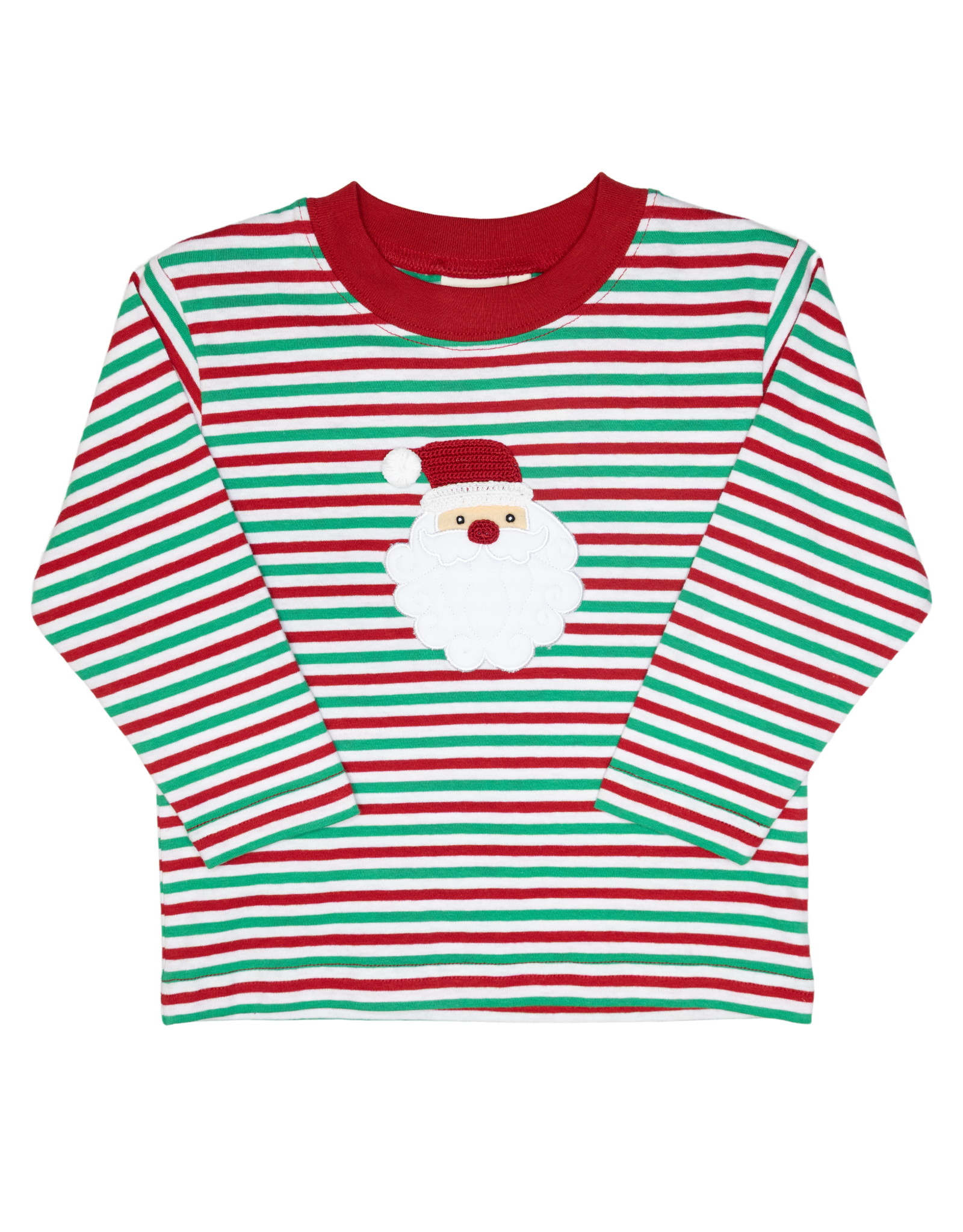 Luigi F25 LS Shirt Green Red Stripe Santa