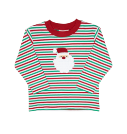 Luigi Long Sleeve Shirt Green Red Stripe Santa