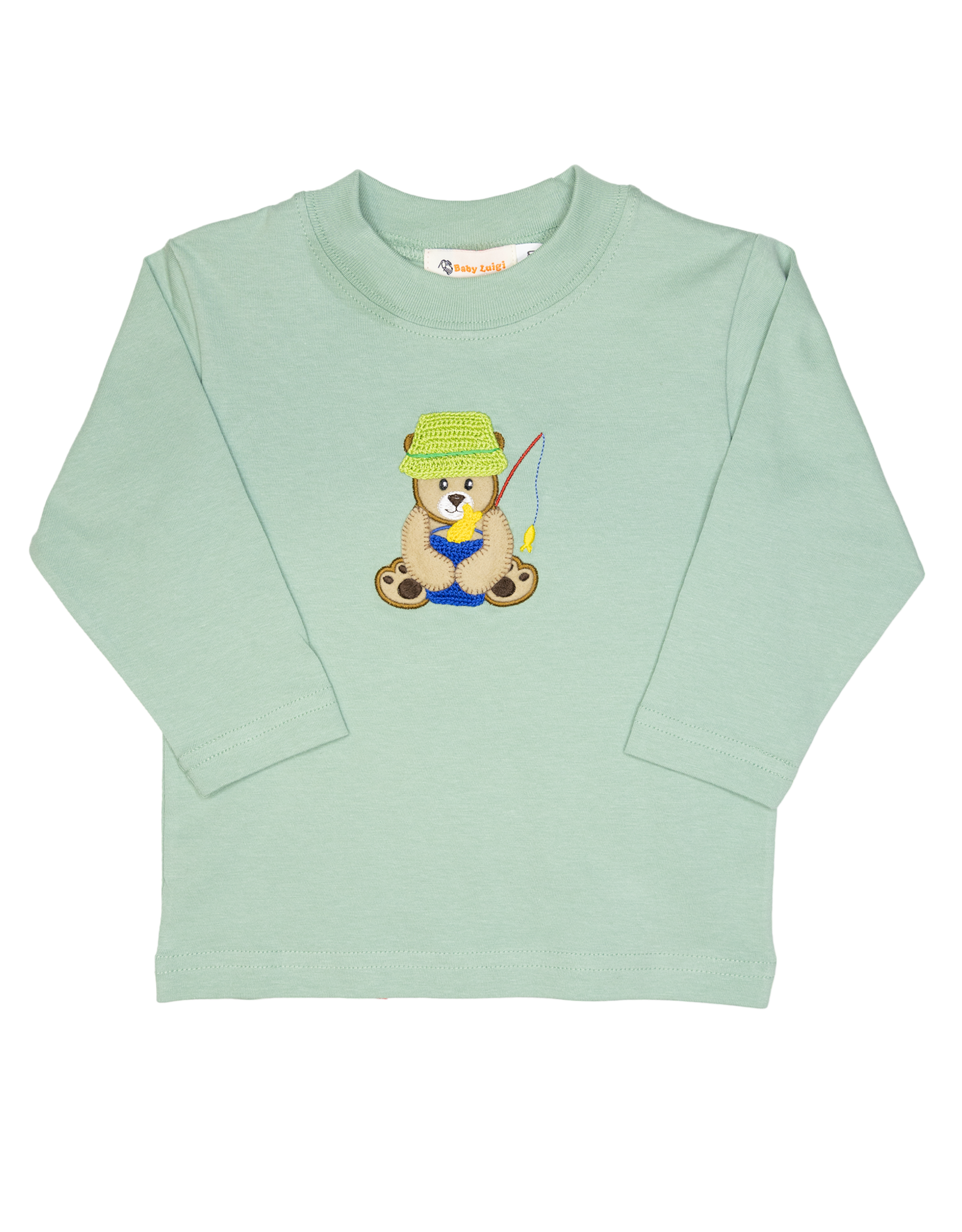 Luigi F25 LS Shirt Green Fishing Bear
