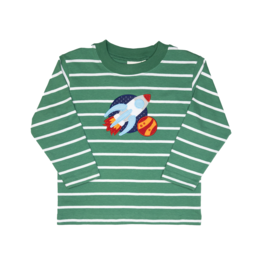 Luigi Long Sleeve Shirt Green Stripe Rocket