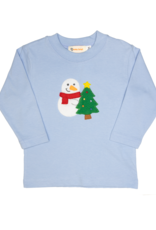 Luigi F25 LS Shirt Sky blue Snowman Tree