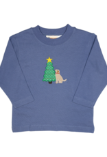 Luigi F25 LS Shirt Steel Blue Christmas Tree Lab