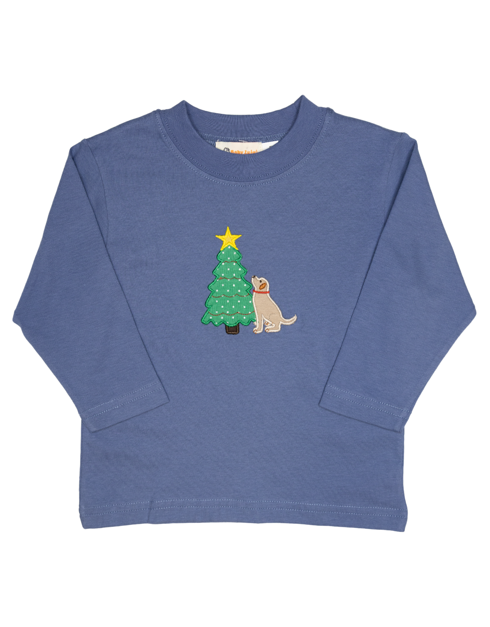 Luigi F25 LS Shirt Steel Blue Christmas Tree Lab