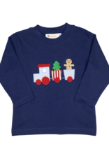 Luigi F25 LS Shirt Navy Christmas Train