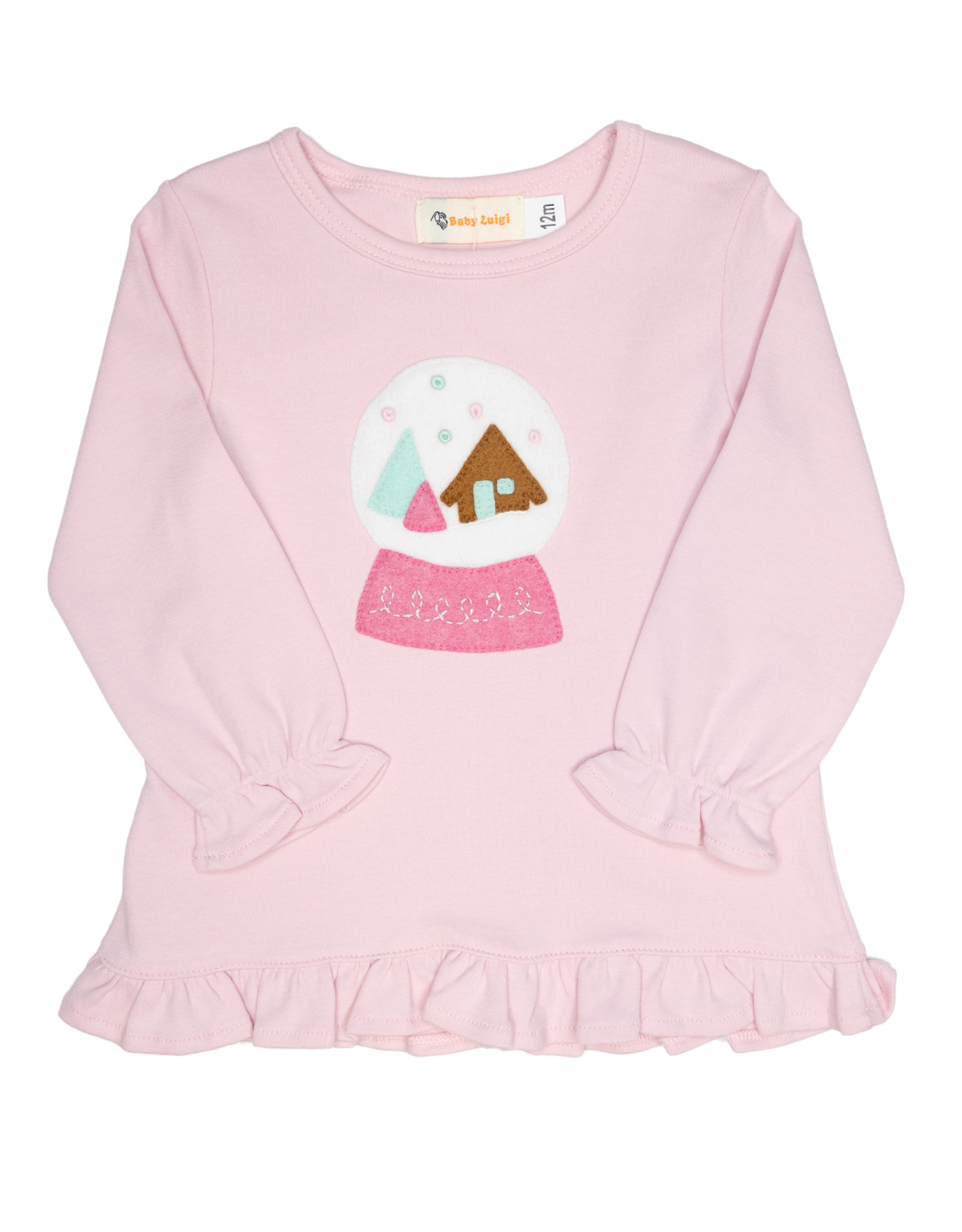 Luigi F25 Ruffle Shirt Pink Snow Globe