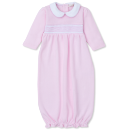 Kissy Kissy Smocked Sack Punto Ingles Pink