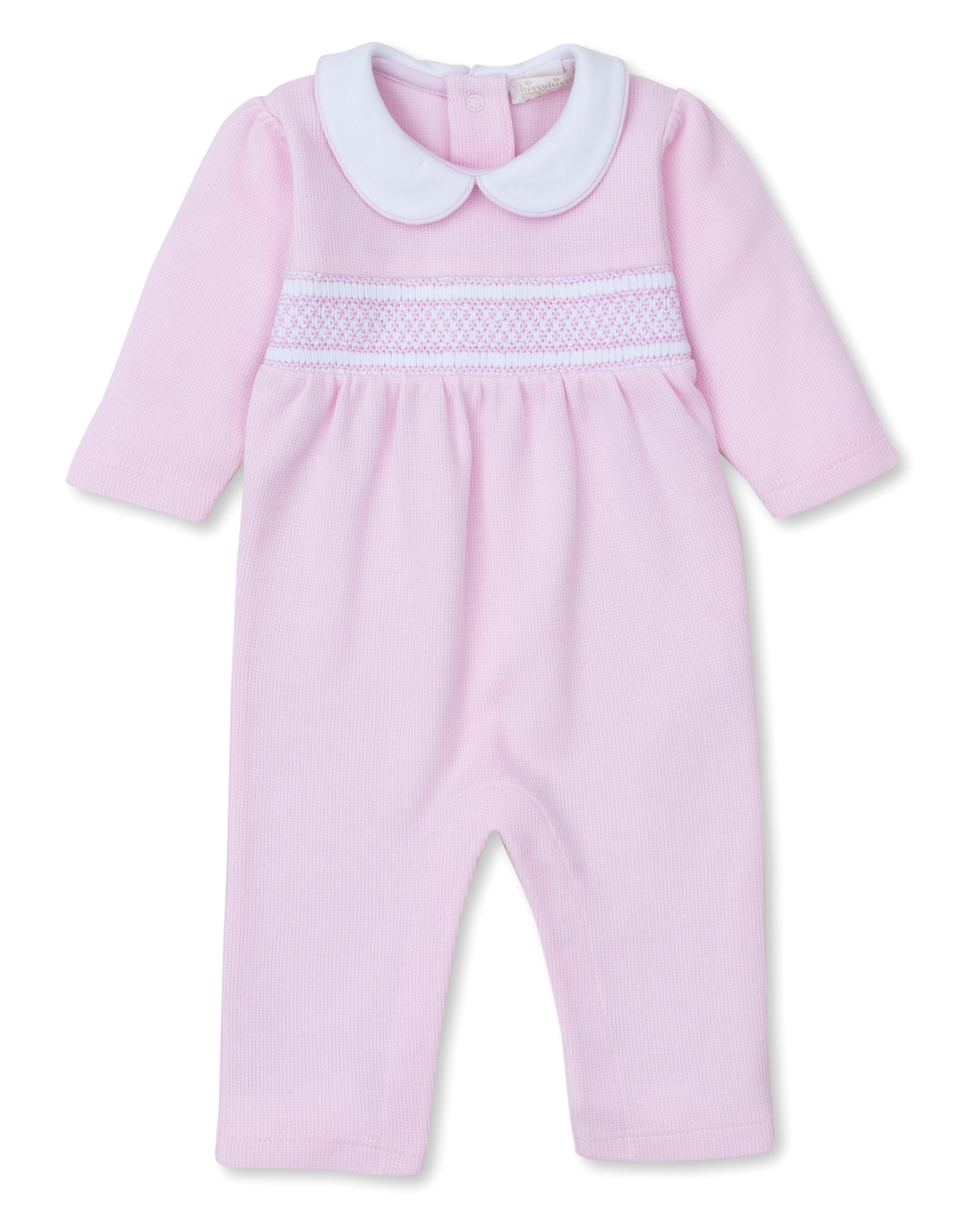 Kissy Kissy CLB Smocked Playsuit Punto Ingles Pink
