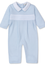 Kissy Kissy CLB Smocked Playsuit Punto Ingles Blue