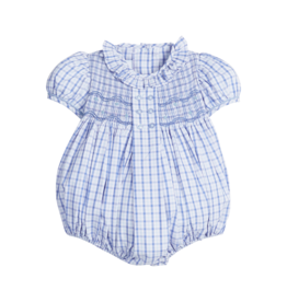 Little English Smocked Bridget Bubble  Woodberry Plaid