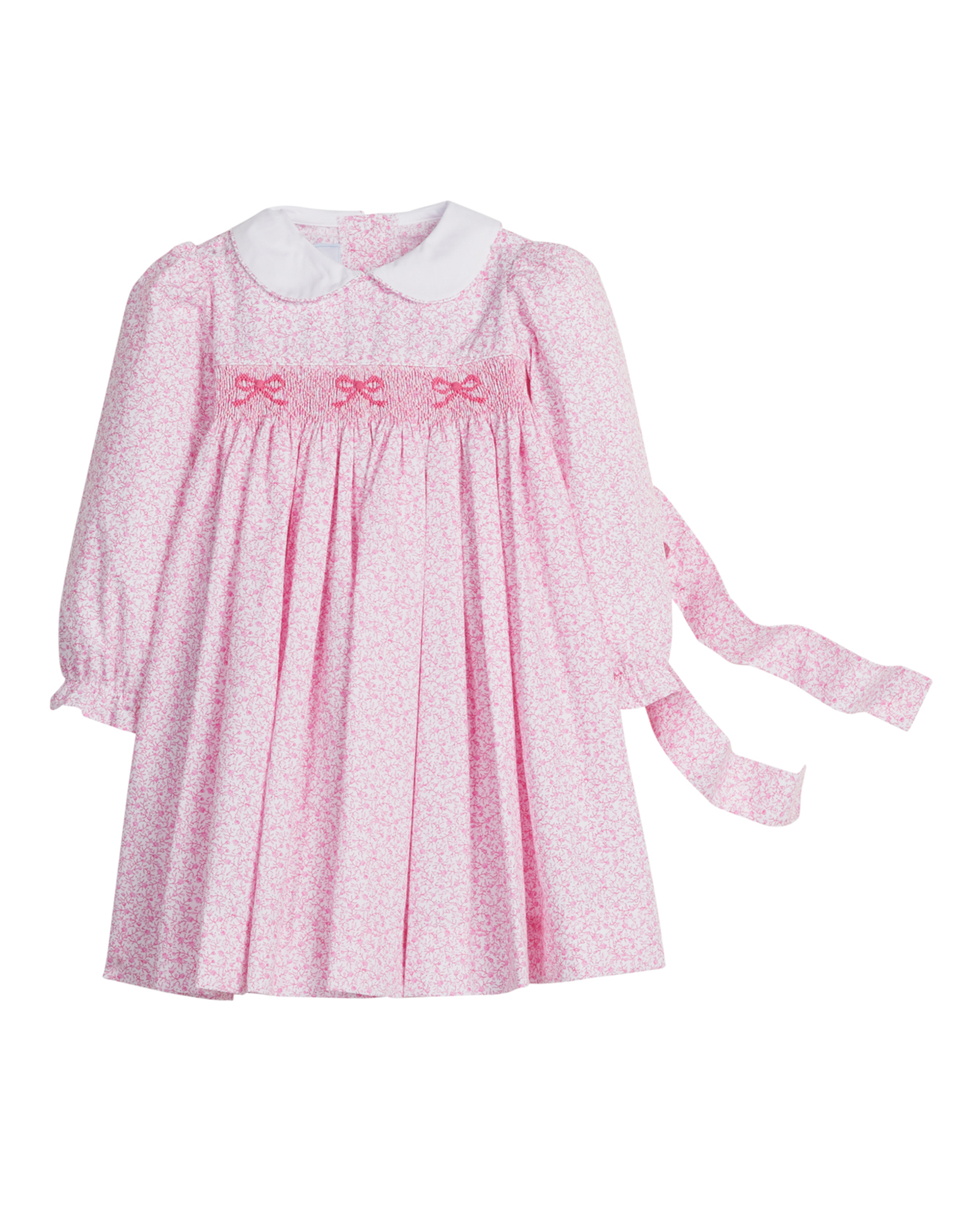 Little English LEF25 Smocked Natalie Dress Pink Vinings