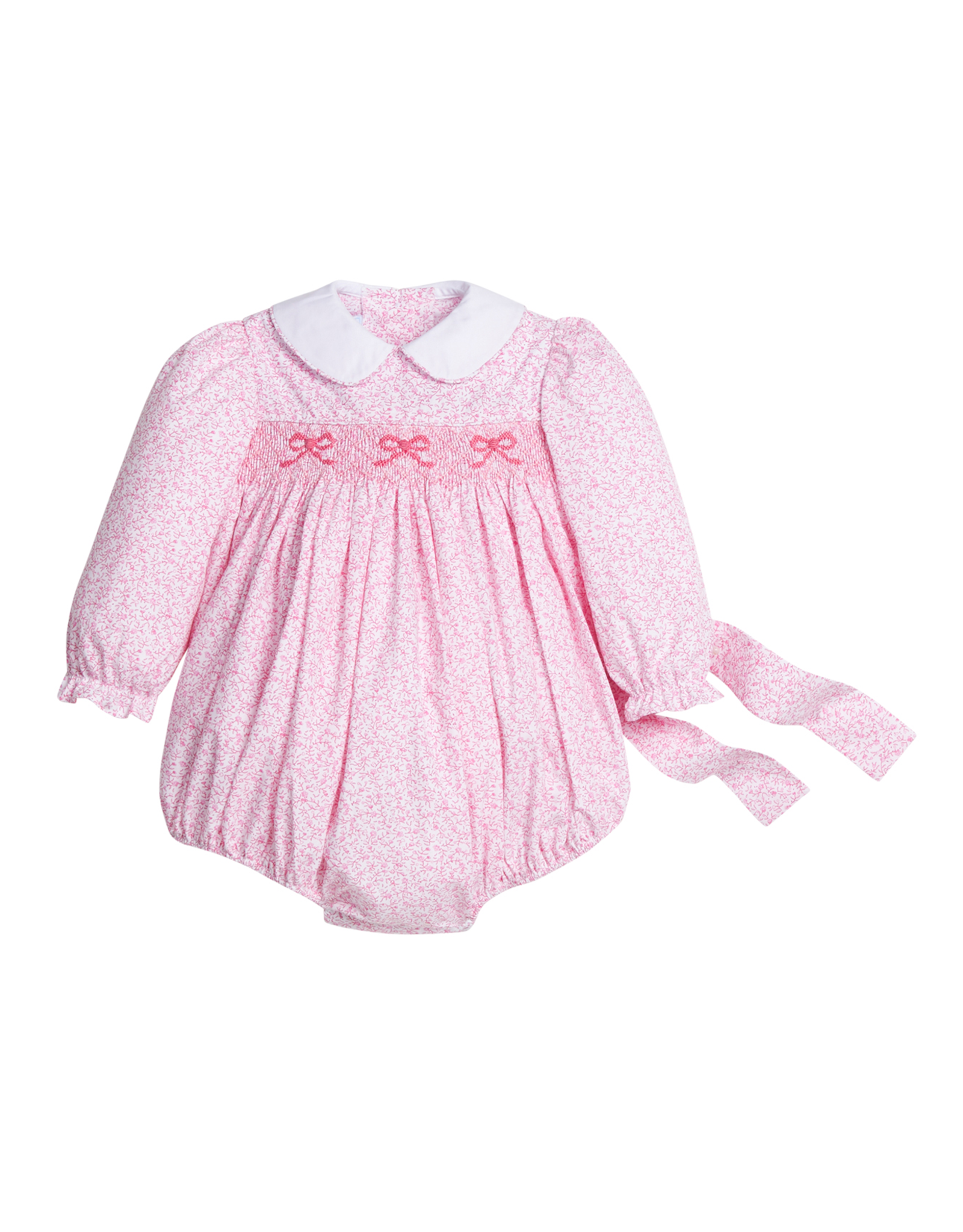 Little English LEF25 Smocked Natalie Bubble Pink Vinings
