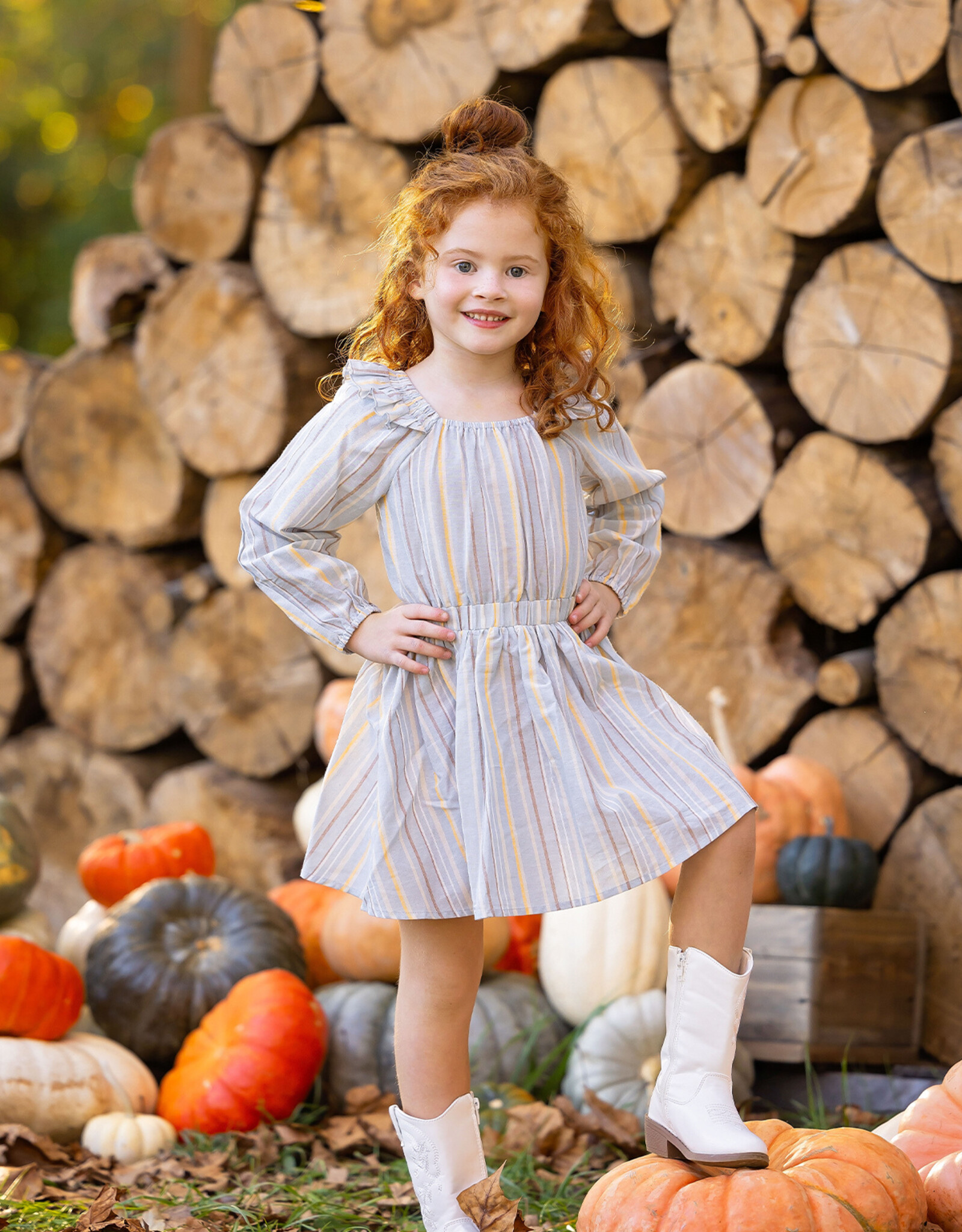 Mabel and Honey 7502BE Stripe Brooklyn Dress