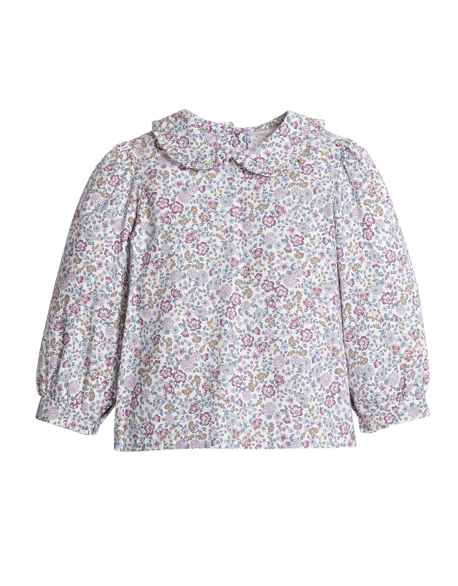 Little English LEF25 Ruffled Peter Pan Blouse Margaux Floral